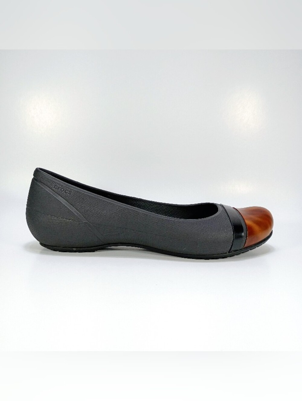 Crocs Gianna Alice Tortoise Shell Womens 10 Dark Brown Cap Toe Ballet Flats